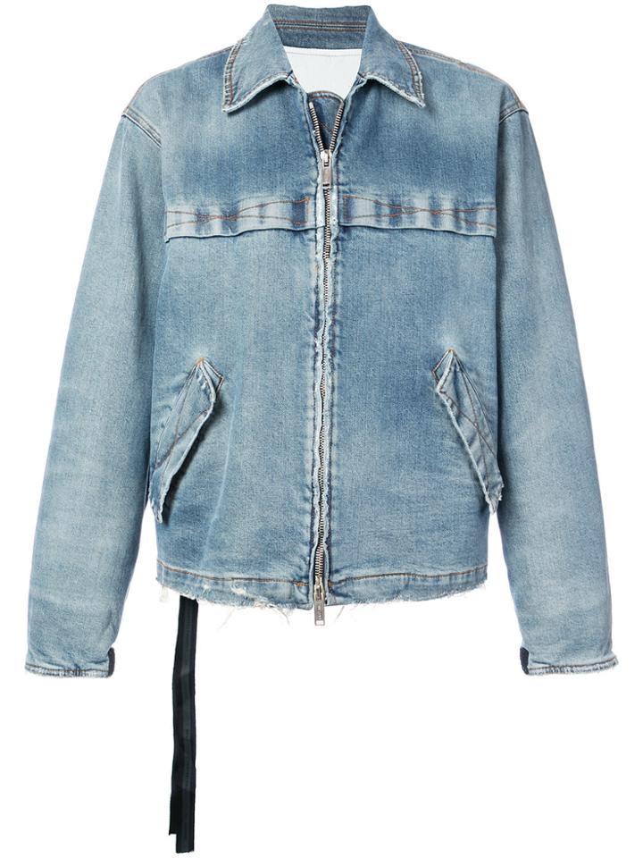 Unravel Project Zipped Denim Jacket - Blue
