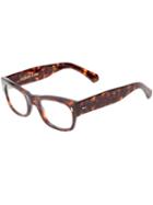 Cutler & Gross Thick Framed Glasses, Brown, Acetate