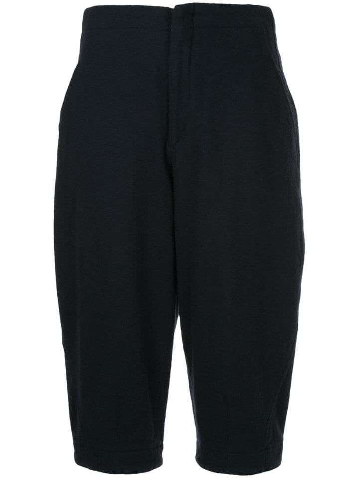 Comme Des Garçons Pre-owned Structured Cropped Trousers - Blue