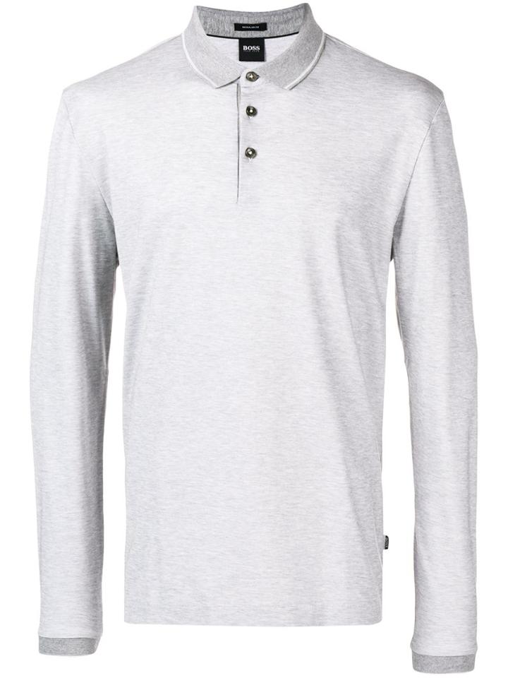 Boss Hugo Boss Contrast Trim Polo Shirt - Grey
