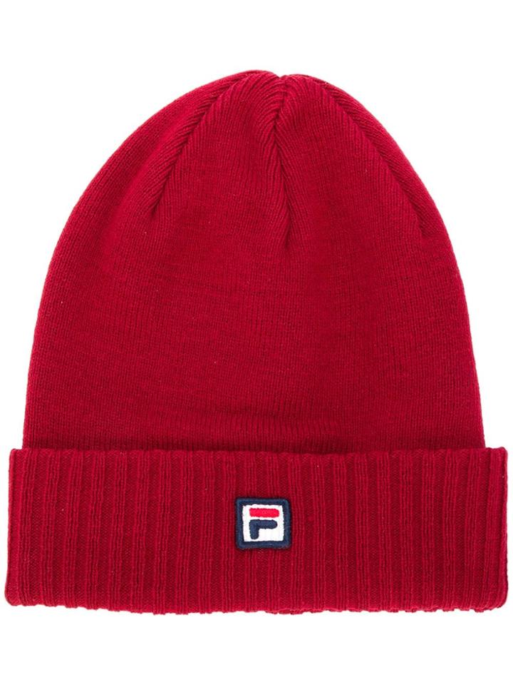 Fila Logo Patch Beanie - Red
