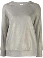 Peserico Contrasting Stripe Sweatshirt - Grey