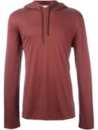 Maison Margiela Lightweight Hoodie, Men's, Size: 52, Red, Calf Leather/polyester/viscose