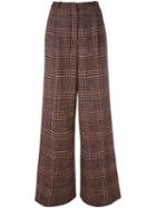 Sonia Rykiel Checked Tweed Trousers, Women's, Size: 38, Black, Viscose/wool/alpaca