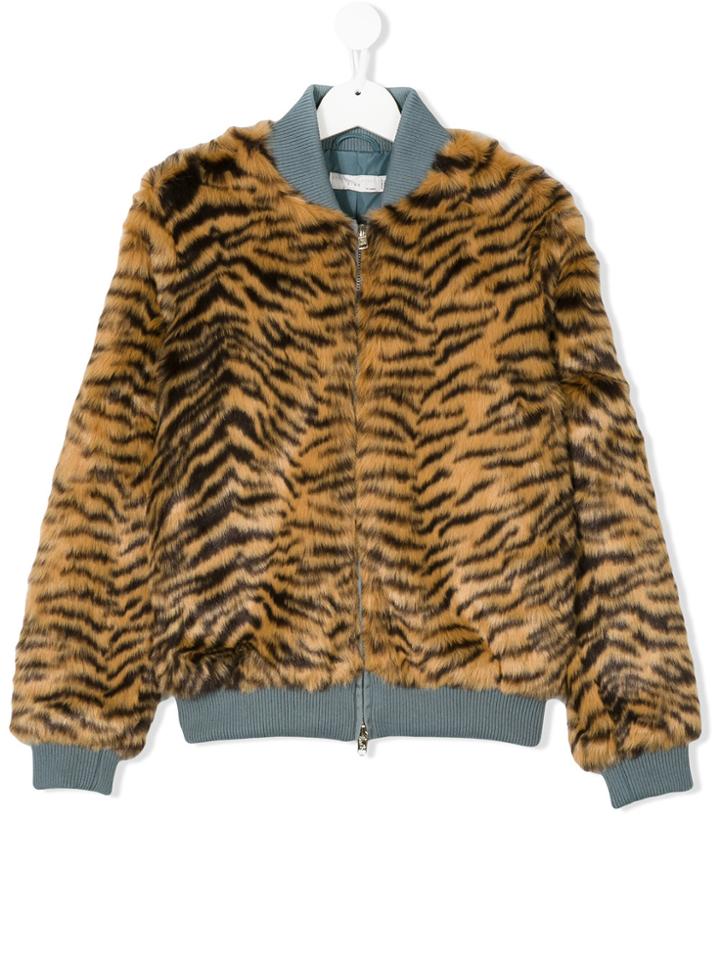 Stella Mccartney Kids Tilly Faux Fur Jacket - Brown