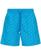 Vilebrequin Moorea Micro Turtle Print Swim Shorts - Blue