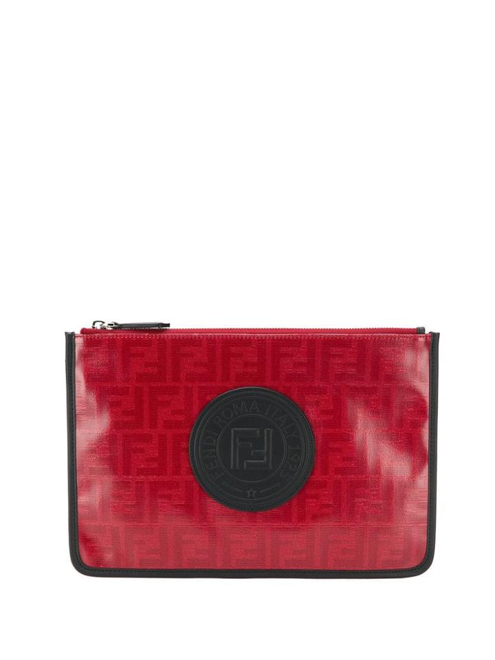 Fendi Monogram Pouch - Red