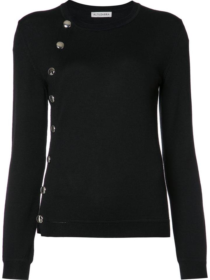 Altuzarra Side Button Jumper, Women's, Size: Medium, Black, Merino
