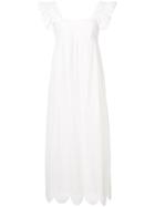 Alexa Chung Crochet Midi Dress - White