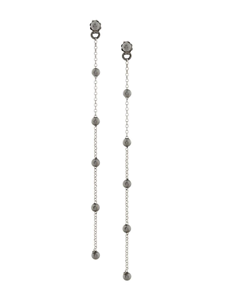 Federica Tosi Delicate Ball Chain Earrings - Metallic