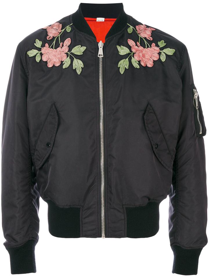 Gucci Reversible Embroidered Bomber Jacket - Blue