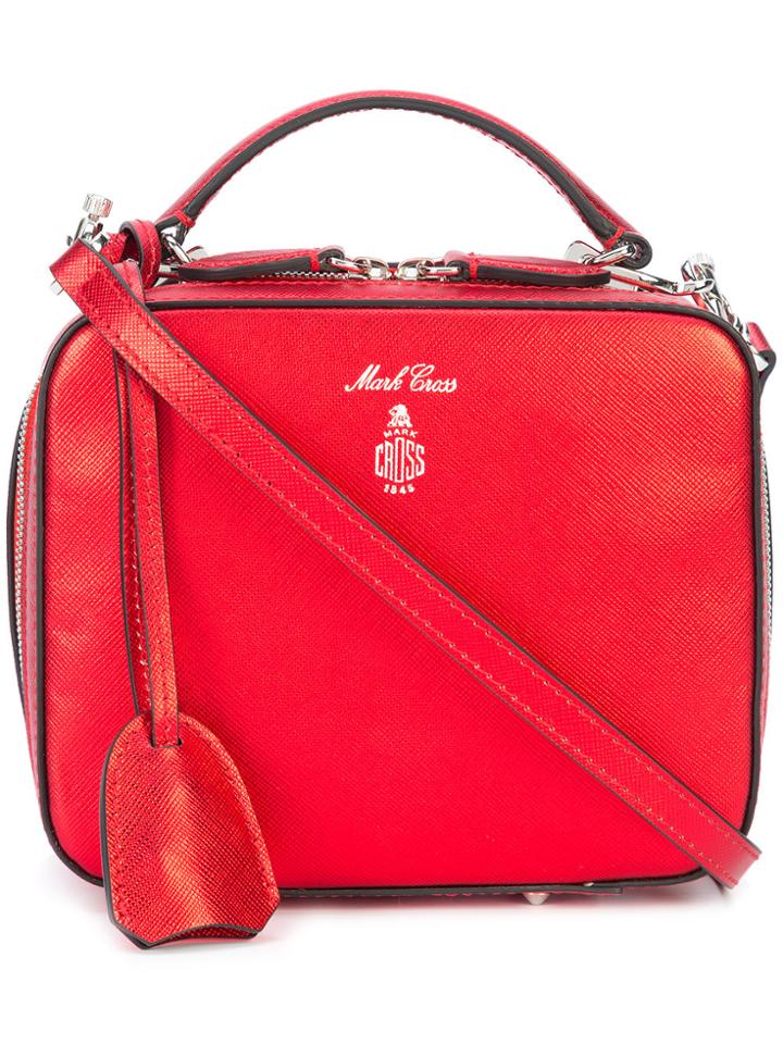Mark Cross Logo Stamp Crossbody Bag - Red