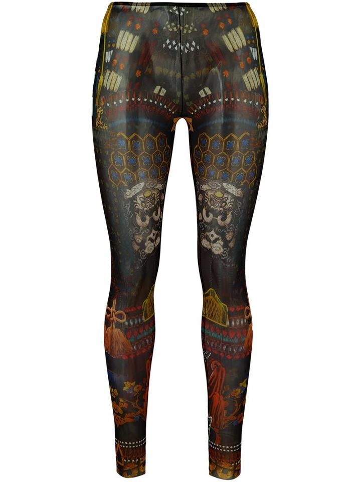 Dsquared2 Underwear 'samurai Tattoo' Leggings, Women's, Size: Large, Polyamide/spandex/elastane