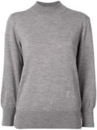 Yves Saint Laurent Pre-owned Logo Embroidered Jumper - Grey