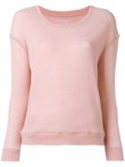 Majestic Filatures Ribbed Trim Jumper, Women's, Size: 3, Pink/purple, Merino/cashmere