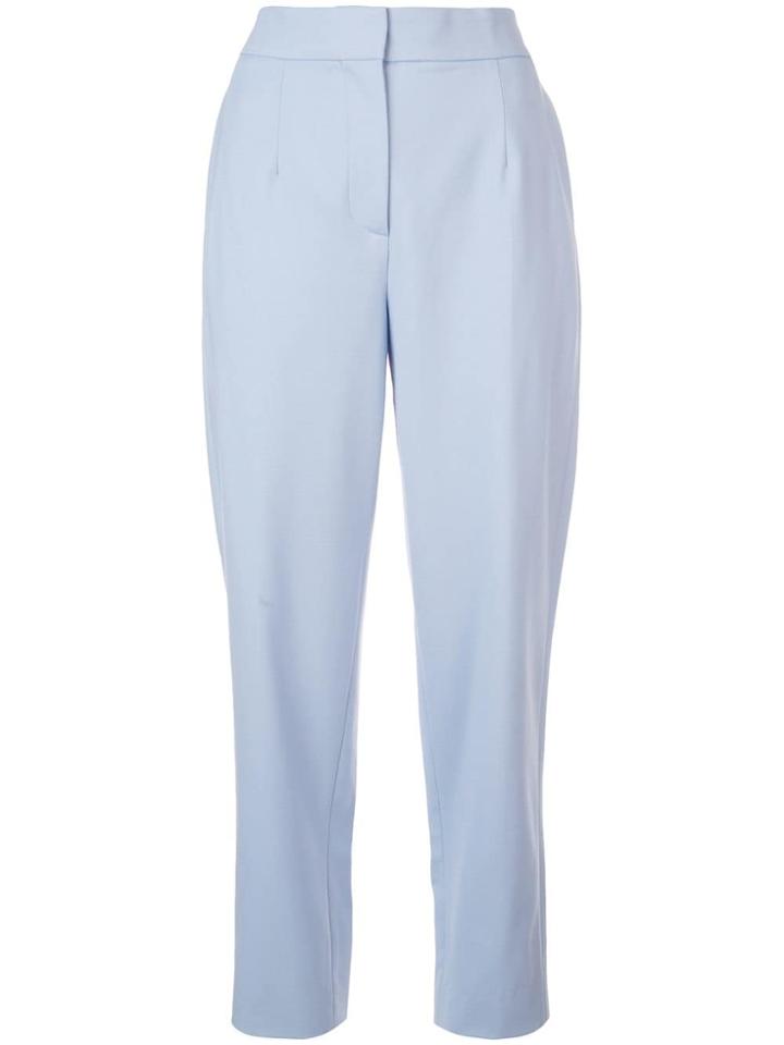 Oscar De La Renta High-rise Tailored Trousers - Blue
