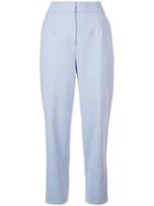 Oscar De La Renta High-rise Tailored Trousers - Blue