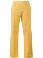 Rosie Assoulin Cigarette Moire Blend Trousers - Yellow & Orange