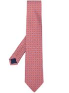 Salvatore Ferragamo Silk Gancini-print Tie - Orange