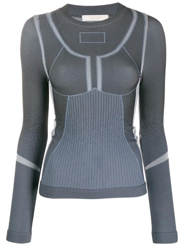 Ssheena Fitted Ribbed Jumper - Black