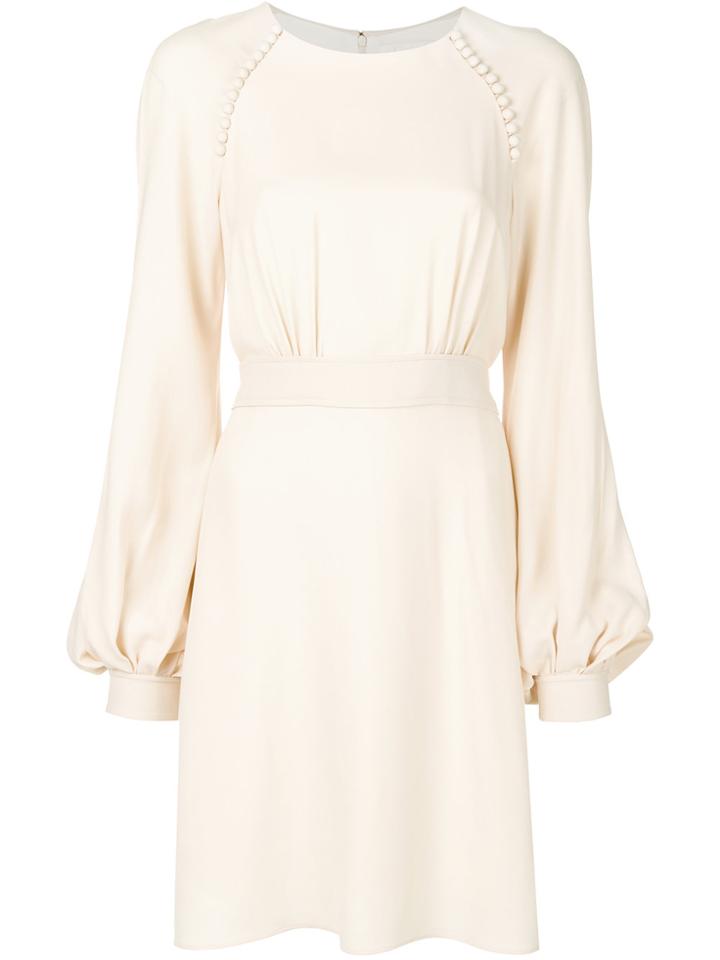 Chloé Long Sleeved Skater Dress - Nude & Neutrals