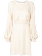 Chloé Long Sleeved Skater Dress - Nude & Neutrals