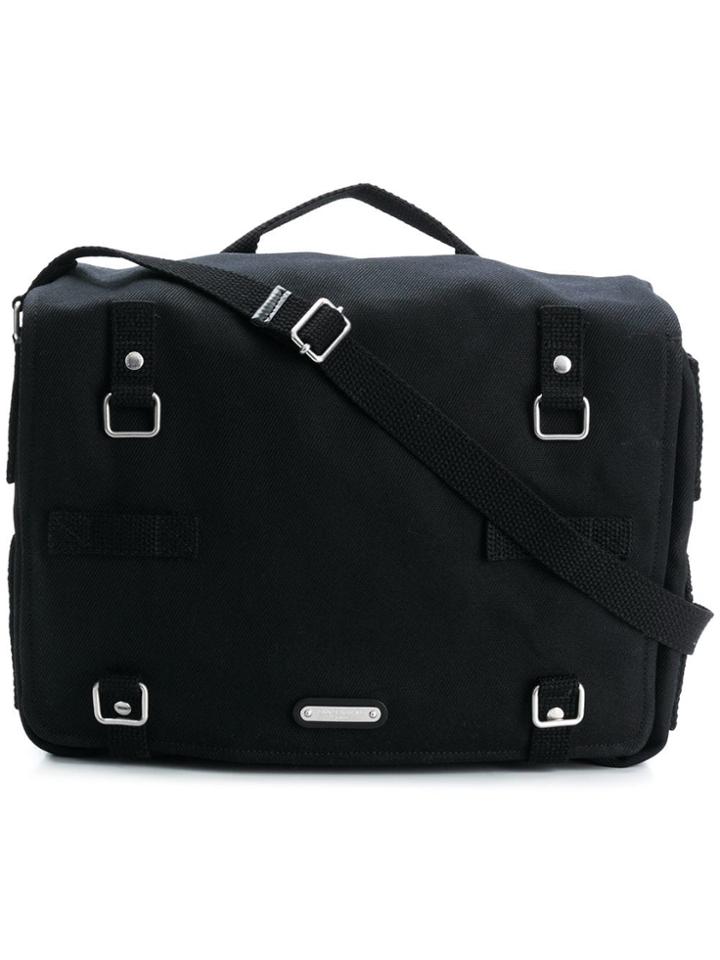 Saint Laurent Strap Detail Messenger Bag - Black