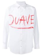Julien David Printed Shirt, Men's, Size: Medium, White, Cotton