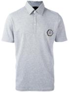 Philipp Plein Classic Polo Shirt, Men's, Size: Small, Grey, Cotton/polyester
