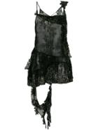 Erika Cavallini Lace Asymmetric Top - Black