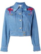 Olympia Le-tan - Did You Get Your Beaded Jacket - Women - Cotton/pvc - 42, Blue, Cotton/pvc