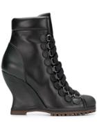 Chloé Wedge Ankle Boots - Black