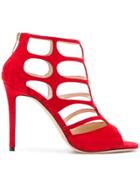 Jimmy Choo Ren 100 Caged Sandals - Red
