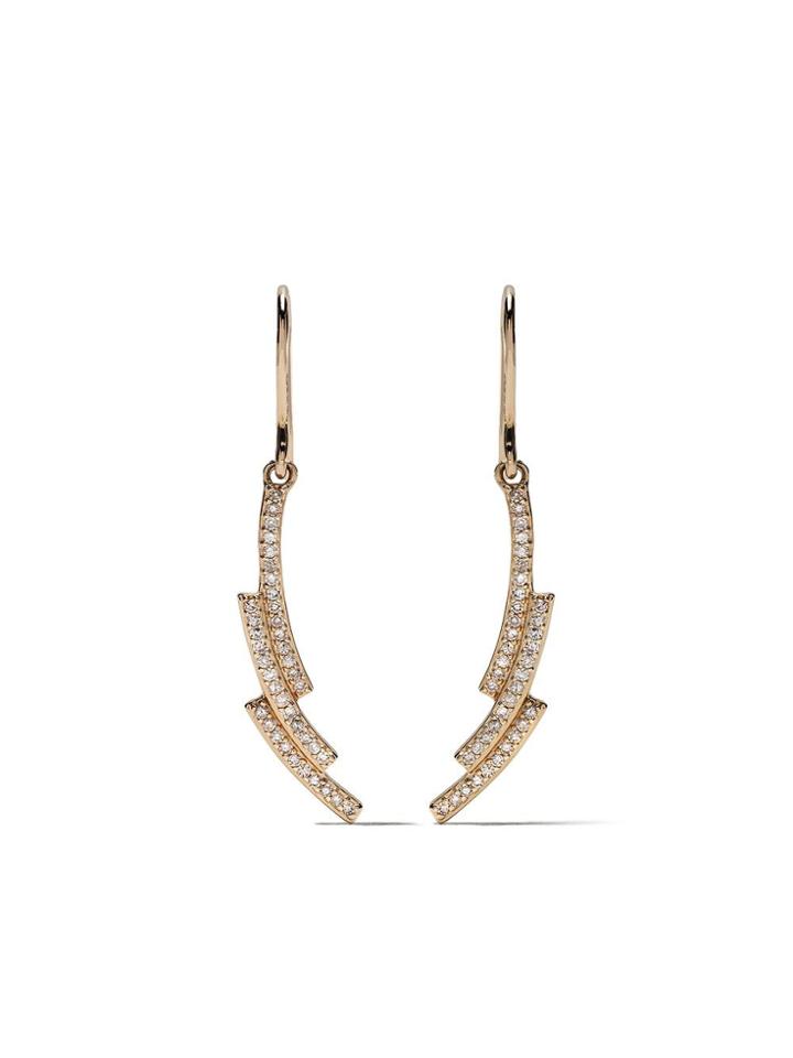 Astley Clarke 14kt Yellow Gold Icon Scala Diamond Drop Earrings
