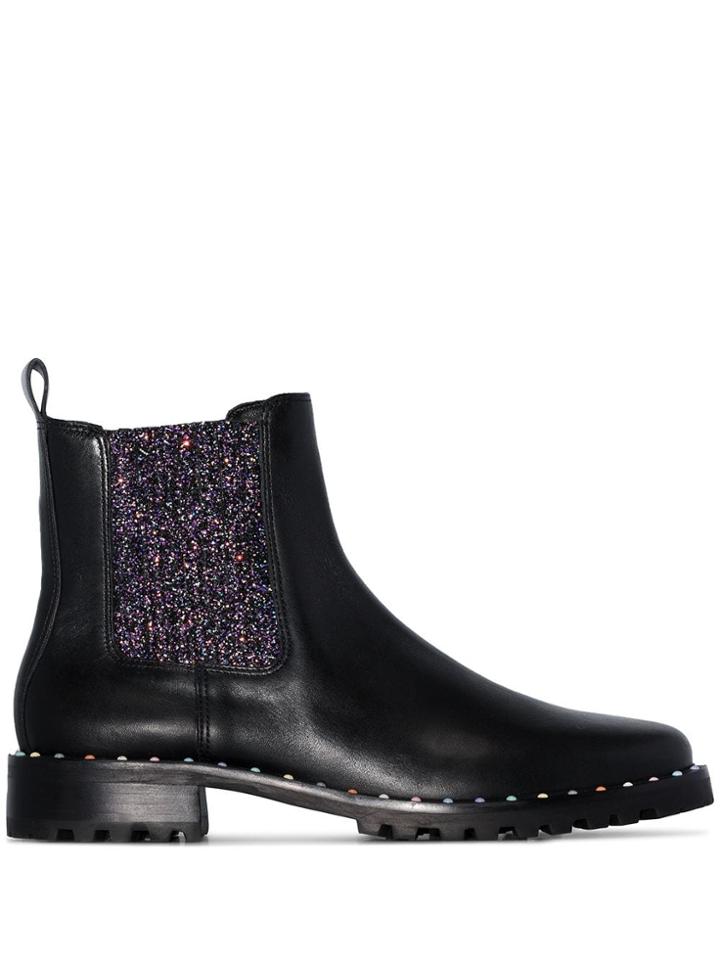 Sophia Webster Bessie Glittered Chelsea Boots - Black