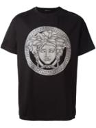 Versace Classic Medusa Watercolour T-shirt, Men's, Size: Small, Black, Cotton