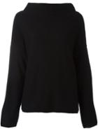 Twin-set Button Up Back Jumper, Women's, Size: Medium, Black, Wool