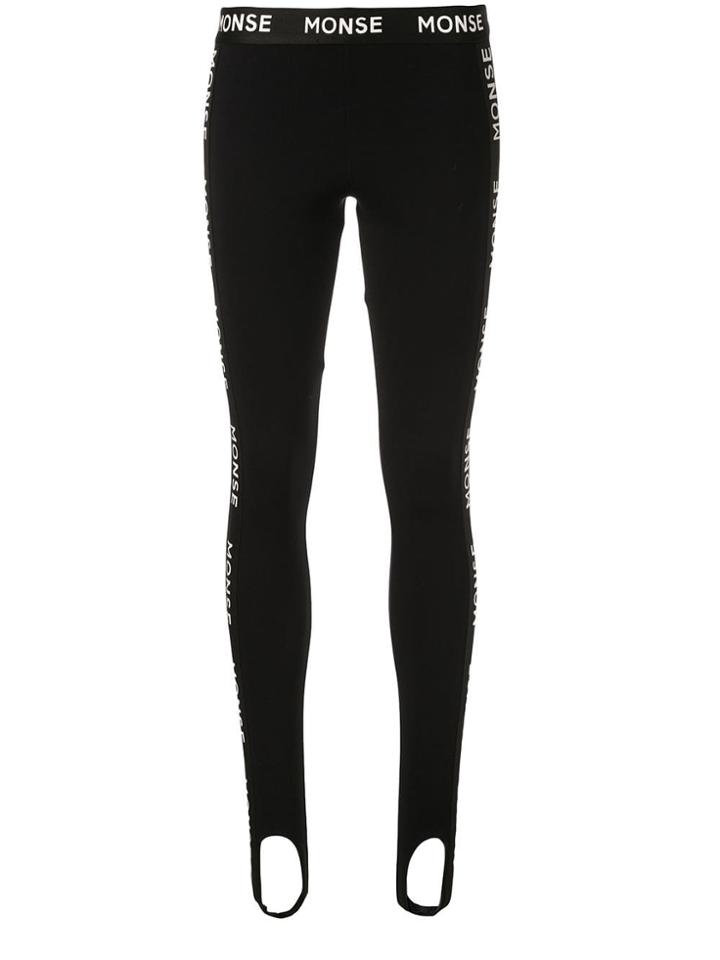 Monse Logo Trimmed Leggings - Black