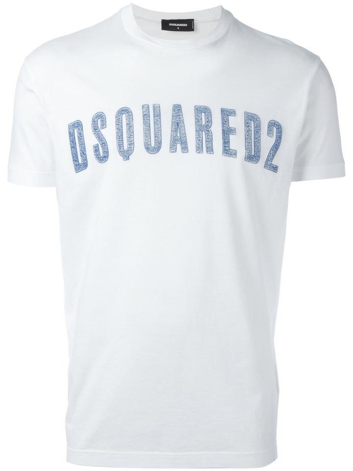 Dsquared2 - Vintage Embroidered Logo T-shirt - Men - Cotton - Xs, White, Cotton
