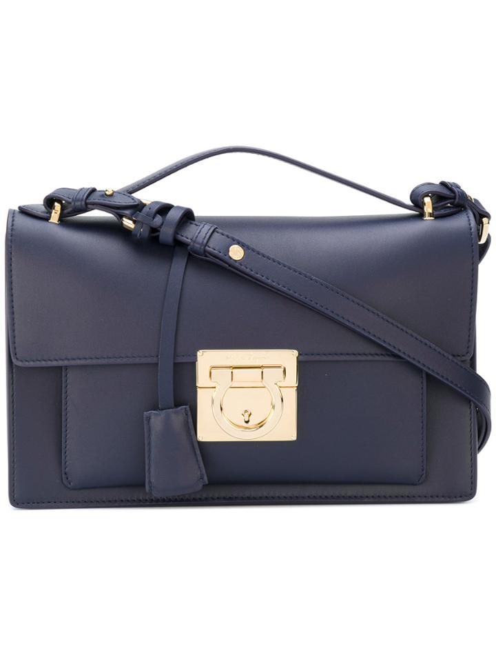 Salvatore Ferragamo Gancio Lock Bag - Blue