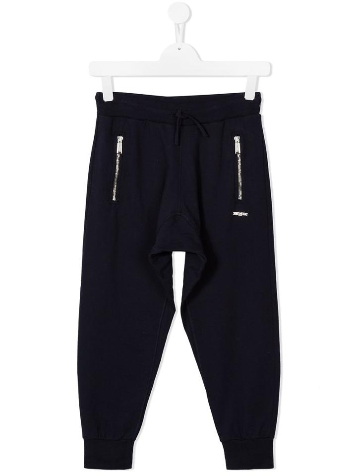 Dsquared2 Kids Drawstring Track Pants, Girl's, Size: 16 Yrs, Blue