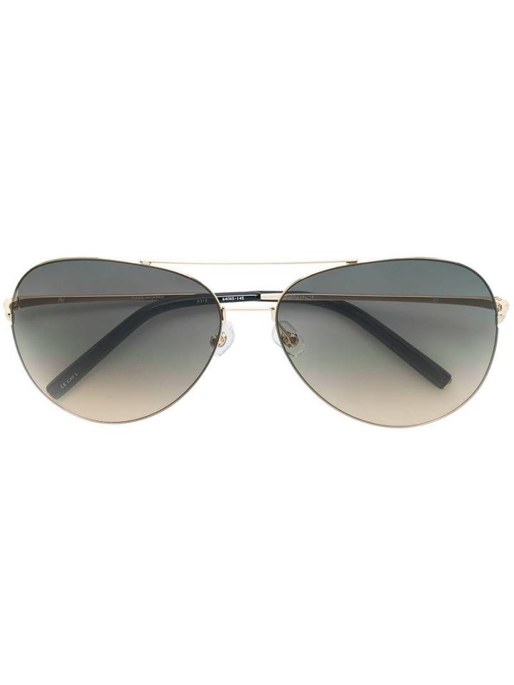 Matthew Williamson Aviator Gradient Sunglasses - Gold/grey