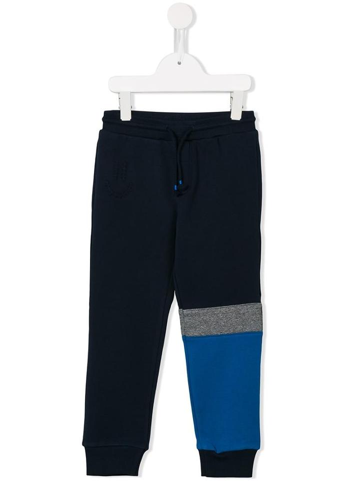 Kenzo Kids Colour Block Jogging Bottoms, Boy's, Size: 8 Yrs, Blue