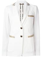 Etro Button Up Blazer, Women's, Size: 46, White, Cotton/spandex/elastane/viscose