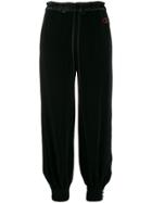 Gucci Tapered Wide-leg Trousers - Black