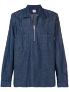 Ps Paul Smith Zip Detail Shirt - Blue