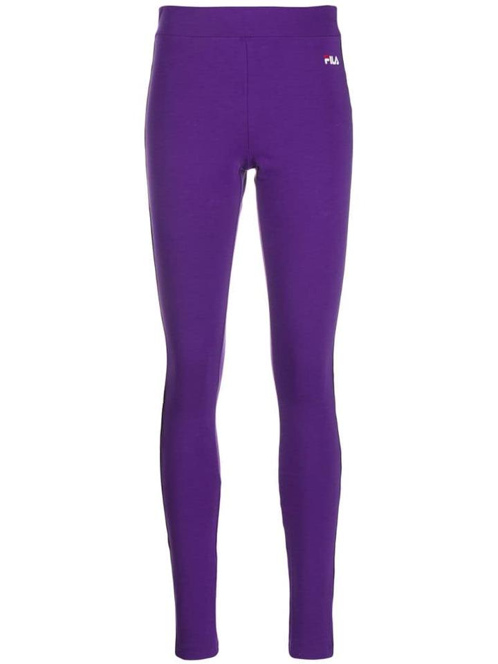 Fila Logo Tape Leggings - Purple