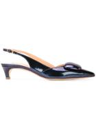 Rupert Sanderson Stone Embellished Slippers - Blue