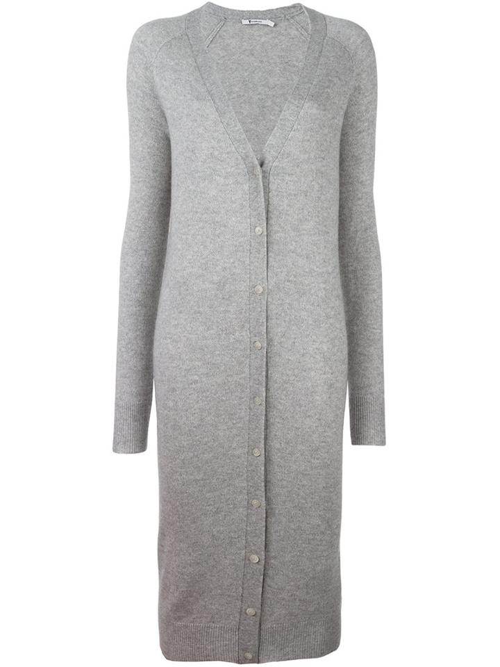 T By Alexander Wang Oversized Cardigan, Women's, Size: Small, Grey, Cashmere/wool
