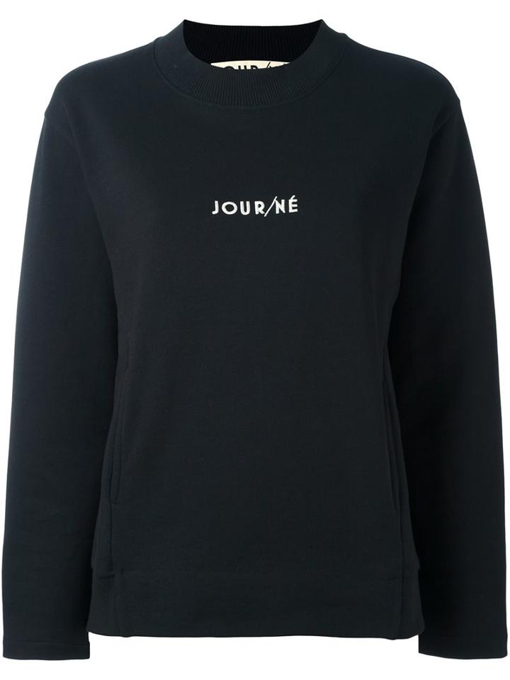 Jour/né Logo Sweatshirt, Women's, Size: 38, Black, Cotton
